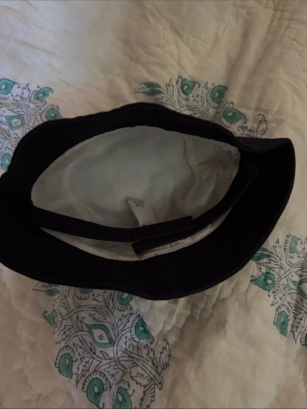 Janie and Jack Navy Bucket Hat with White Piping